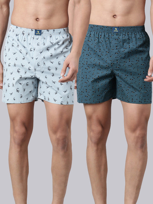 2 Pack Printed Cotton Boxer